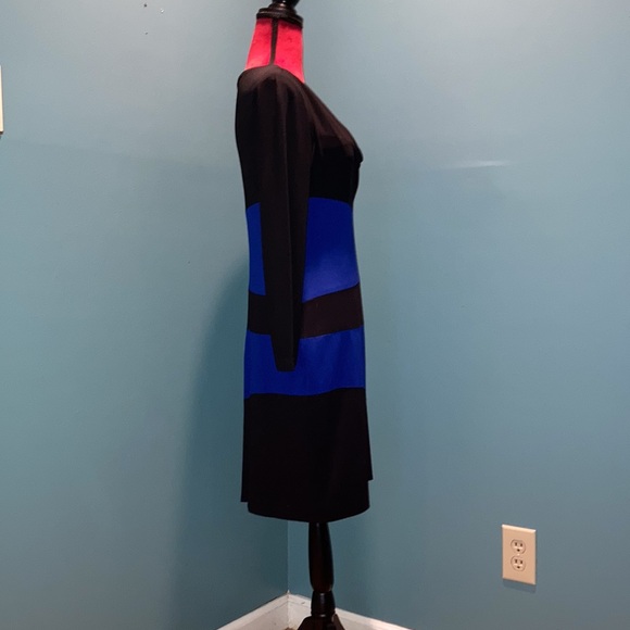 Julia Jordon Black and Blue Dress Size 8 - Picture 4 of 14